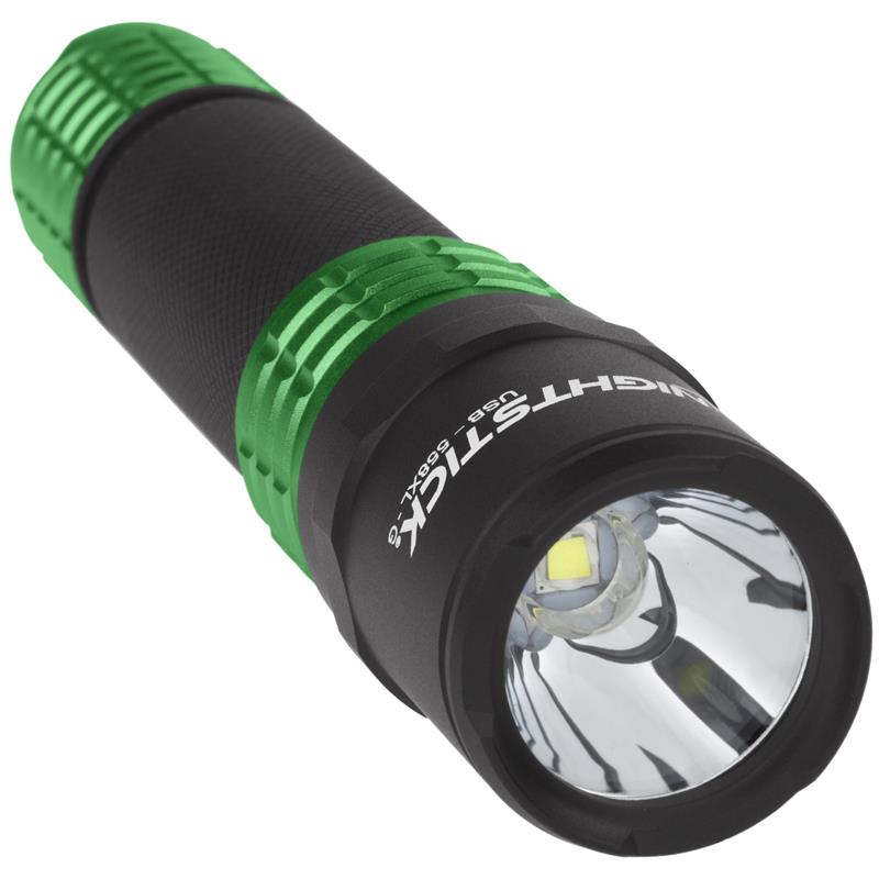 USB RECHARGEABLE TACTICAL FLASHLIGHT GRN - Multi-Purpose Flashlights